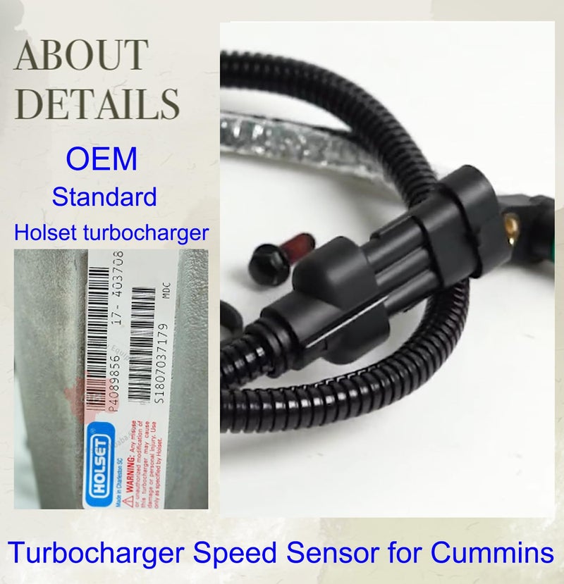 CHENHO Turbocharger Speed Sensor RAM 6.7, Turbo Charger Output Speed Sensor for Cummins Holset ISB ISC ISX 6.7L Diesel Dodge RAM 2500 3500 4500 5500 4032806 - Image 5